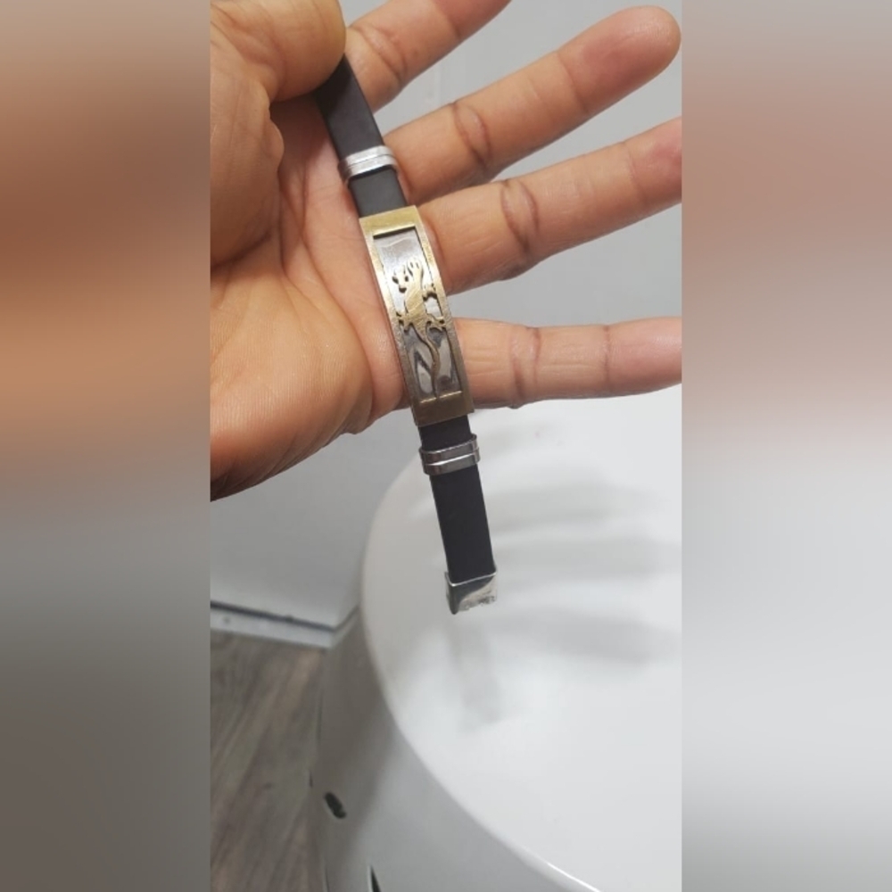 Mens Bracelets Tweezers Bracelets Black + Gold Fashion Bracelet. 🌴 - Picture 5 of 8